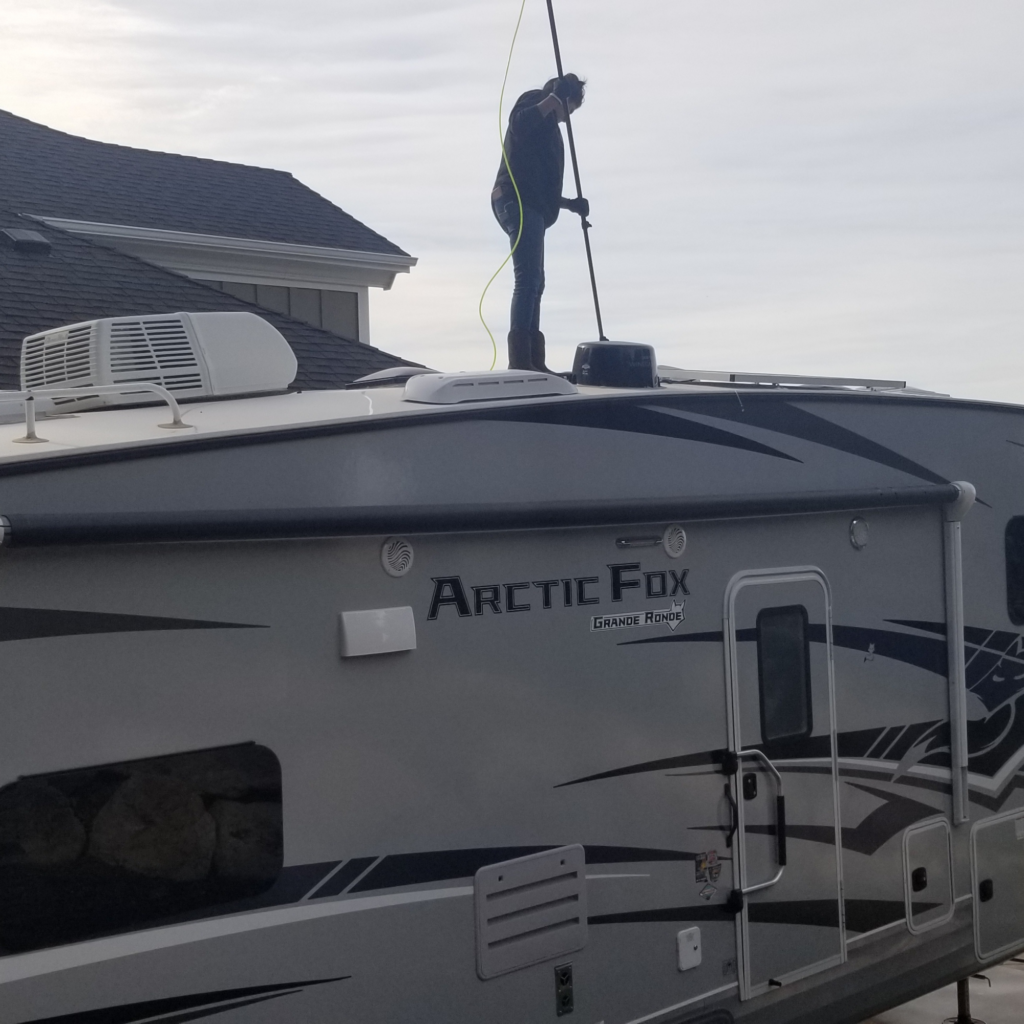 RV window and exterior cleaning in Utah – keeping your RV spotless and road-trip ready.